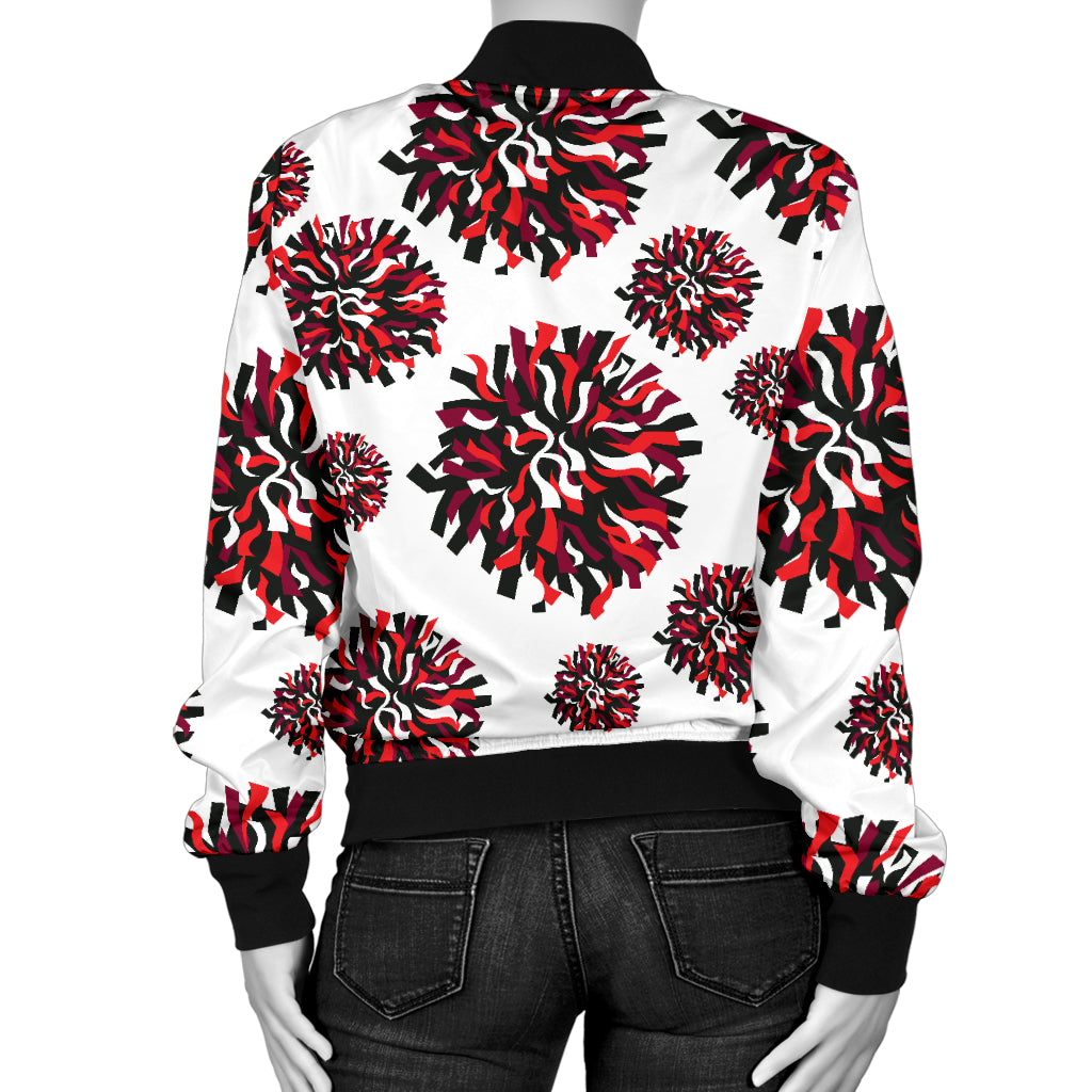 Cheerleader Pattern Print Design 01 Women's Bomber Jacket