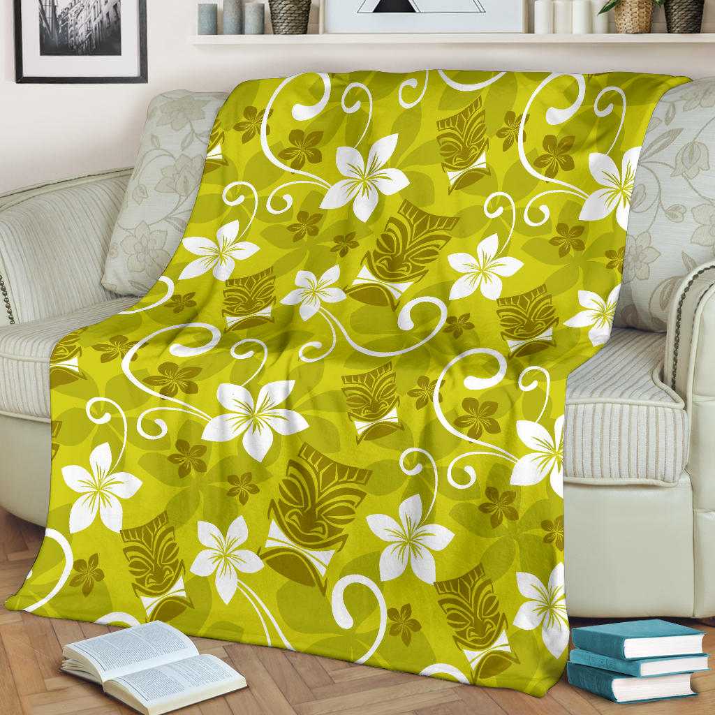 Hawaiian Themed Pattern Print Design H019 Fleece Blanket