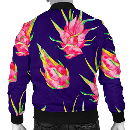 Dragonfruit Pattern Print Design DF02 Men Bomber Jacket