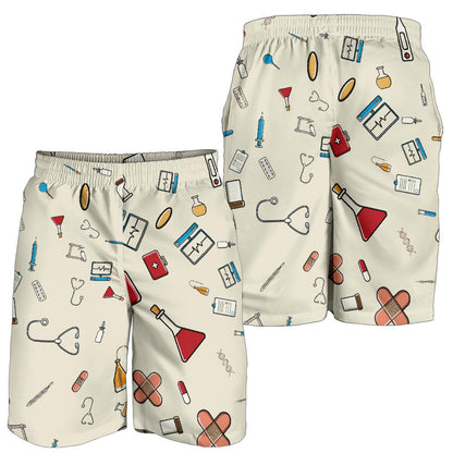 Nurse Pattern Print Design A04 Mens Shorts
