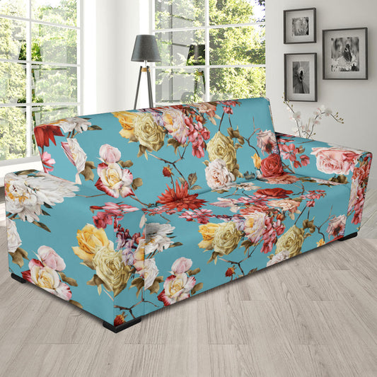 Summer Floral Pattern Print Design SF05 Sofa Slipcover