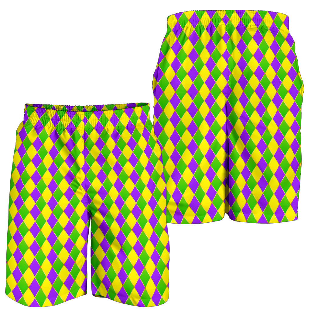 Mardi Gras Pattern Print Design 01 Mens Shorts