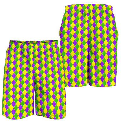 Mardi Gras Pattern Print Design 01 Mens Shorts