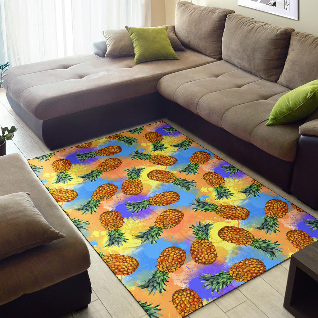 Pineapple Pattern Print Design PP09 Area Rugs