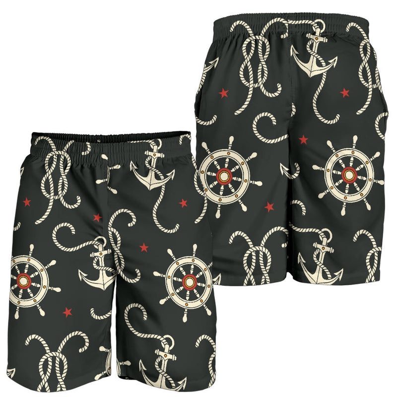 Nautical Anchor Pattern Mens Shorts