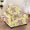 Sea Turtle Pattern Print Design T06 Armchair Slipcover