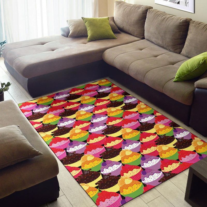 Cupcake Pattern Print Design CP02 Area Rugs