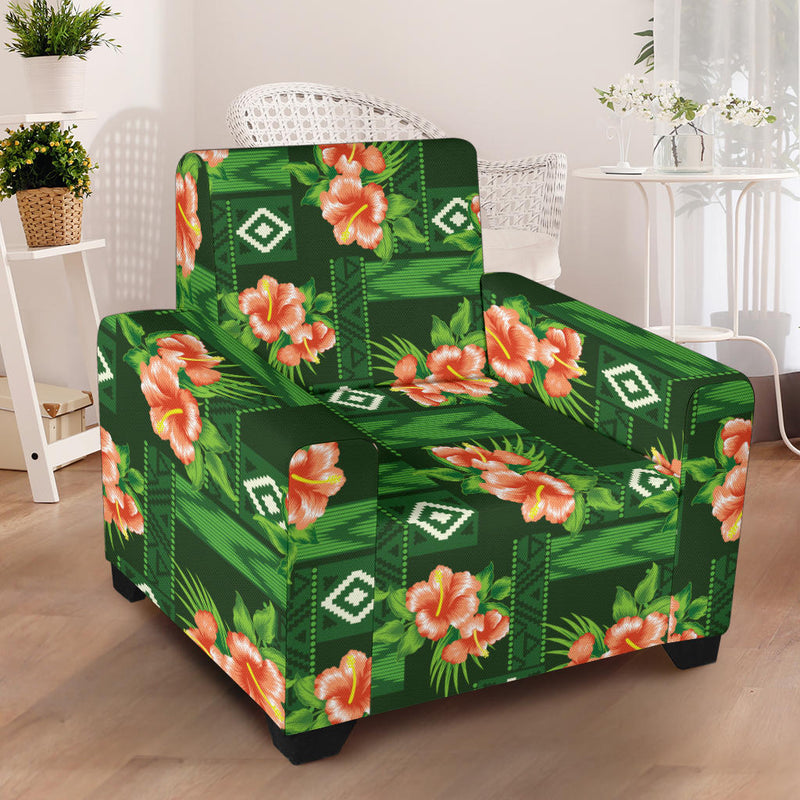 Hibiscus Pattern Print Design HB05 Armchair Slipcover