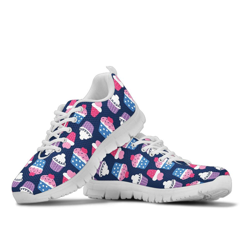 Cupcake Pattern Print Design CP04 Sneakers White Bottom Shoes