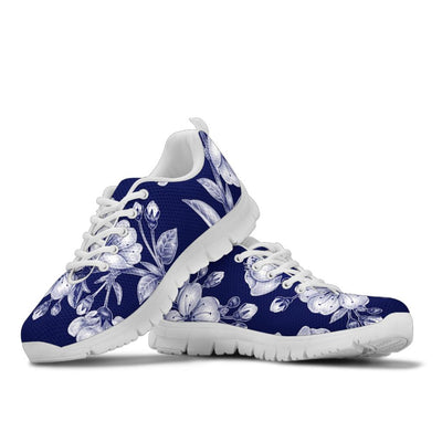 Cherry Blossom Pattern Print Design CB01 Sneakers White Bottom Shoes