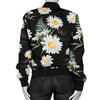 Daisy Pattern Print Design DS07 Women Bomber Jacket