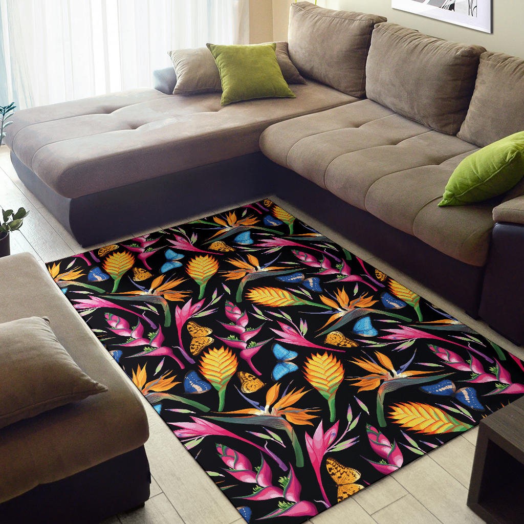 Tropical Flower Pattern Print Design TF016 Area Rugs