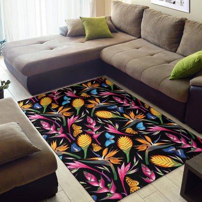 Tropical Flower Pattern Print Design TF016 Area Rugs