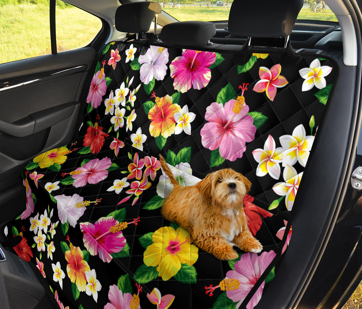 Hibiscus Pattern Print Design HB025 Rear Dog  Seat Cover