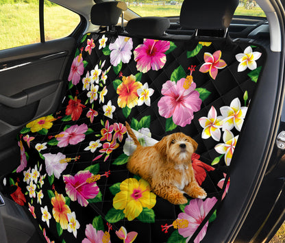 Hibiscus Pattern Print Design HB025 Rear Dog  Seat Cover
