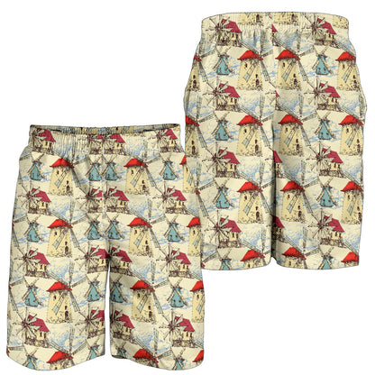 Windmill Pattern Print Design 01 Mens Shorts