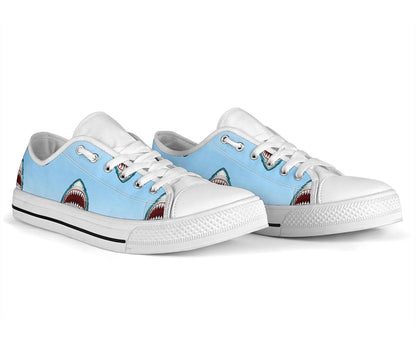Shark Bite White Bottom Low Top Shoes