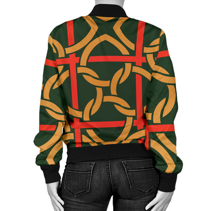 Irish Pattern Print Design 01 Women's Bomber Jacket