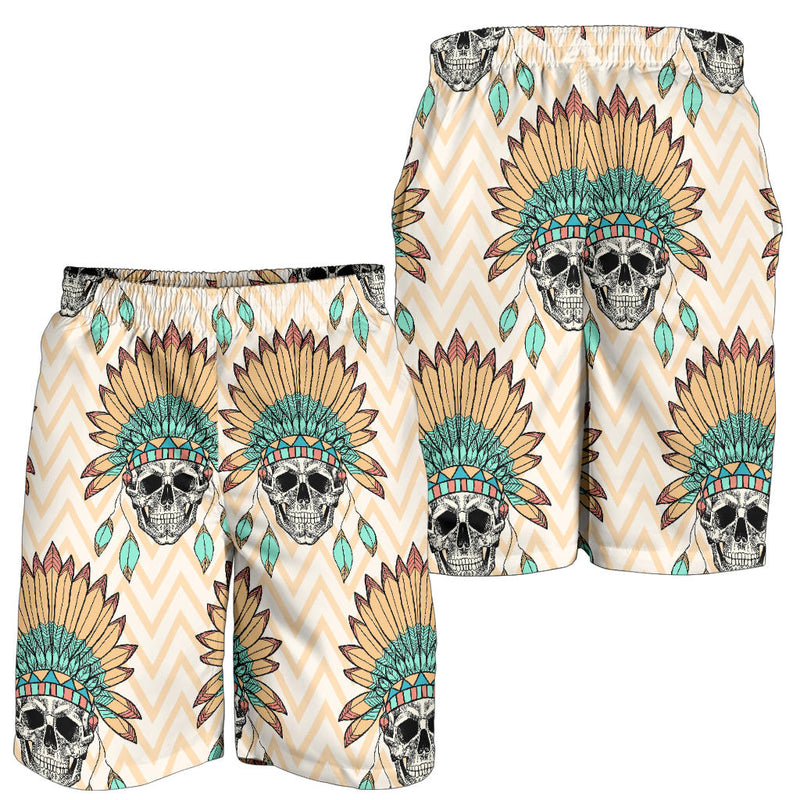 Indian Skull Pattern  Mens Shorts