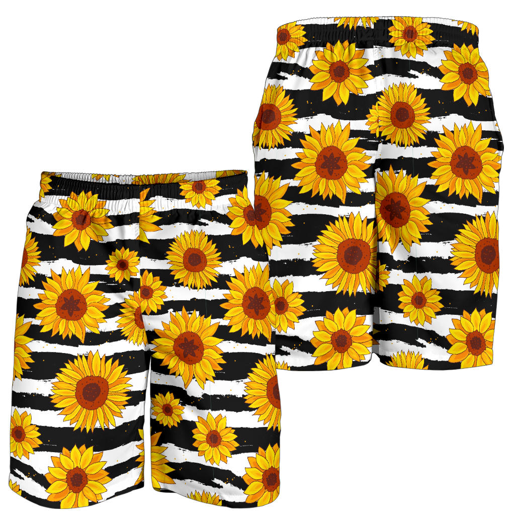Sunflower Pattern Print Design SF010 Mens Shorts