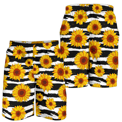 Sunflower Pattern Print Design SF010 Mens Shorts