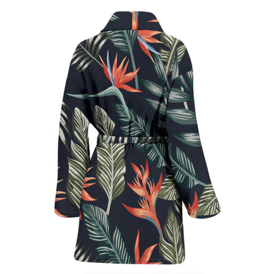 Bird Of Paradise Pattern Print Design BOP02 Women Bathrobe