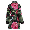 Peony Pattern Print Design PE04 Women Bathrobe