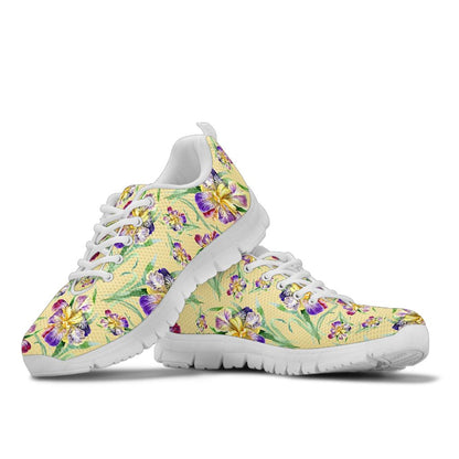 Iris Pattern Print Design IR06 Sneakers White Bottom Shoes