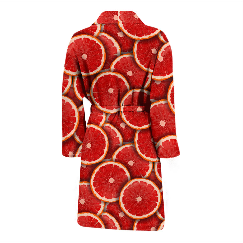 Grapefruit Pattern Print Design GF05 Men Bathrobe
