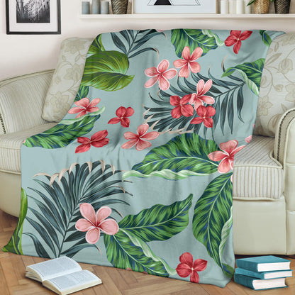Plumeria Pattern Print Design PM027 Fleece Blanket