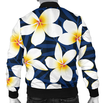 Plumeria Pattern Print Design PM026 Men Bomber Jacket