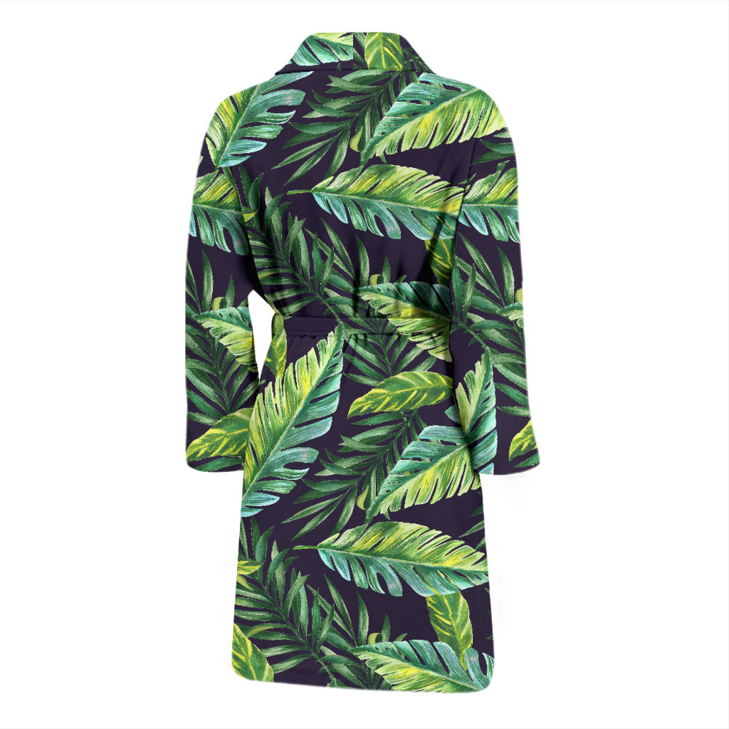 Tropical Flower Pattern Print Design TF06 Men Bathrobe