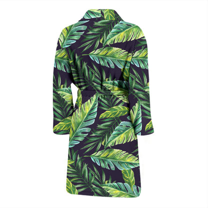 Tropical Flower Pattern Print Design TF06 Men Bathrobe