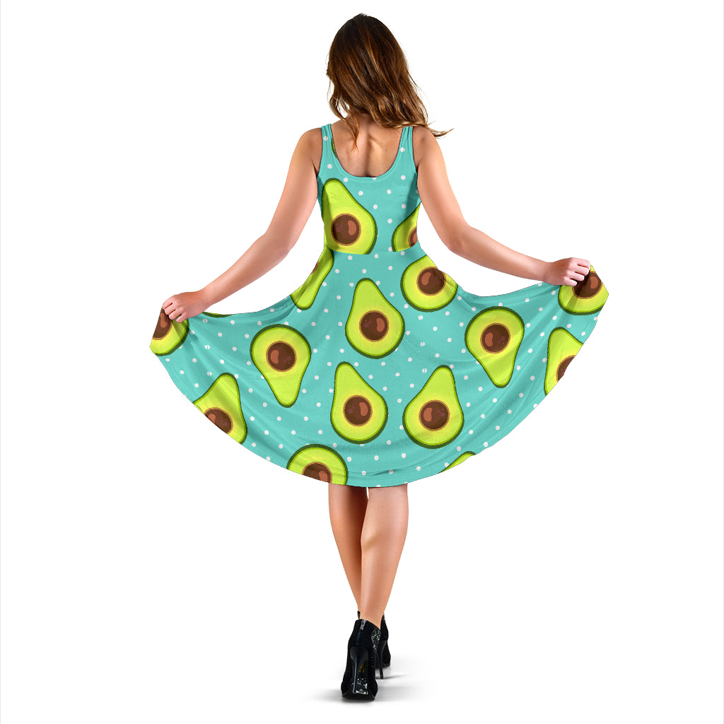Avocado Pattern Print Design AC012 Midi Dress