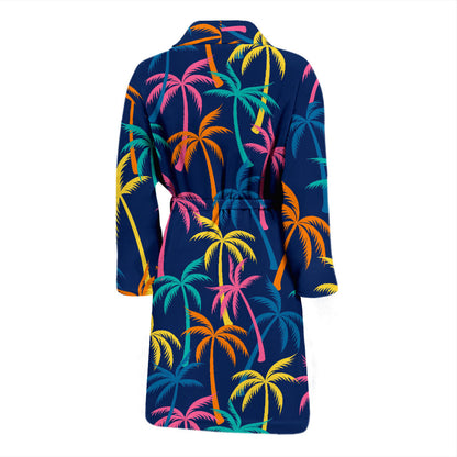 Palm Tree Pattern Print Design PT013 Men Bathrobe