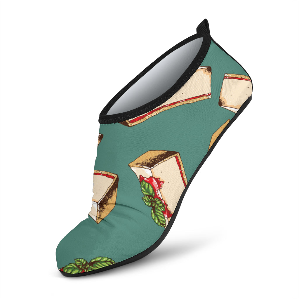 Cheesecake Pattern Print Design CK02 Aqua Water Shoes