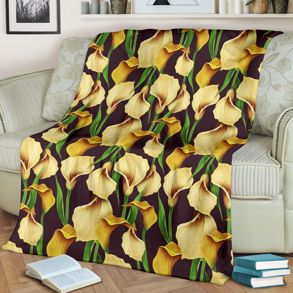 Lily Pattern Print Design LY013 Fleece Blanket