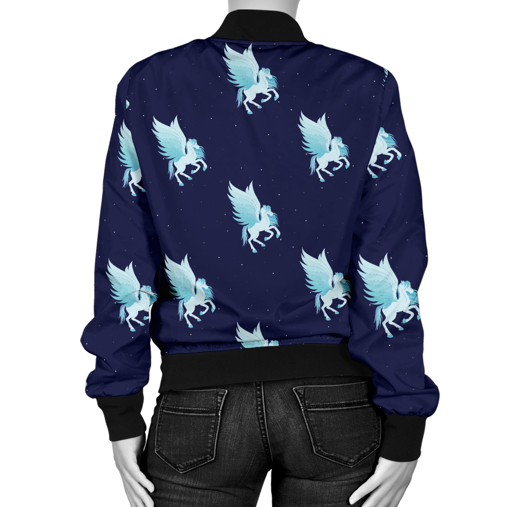 Pegasus Pattern Print Design 03 Women's Bomber Jacket