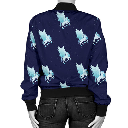 Pegasus Pattern Print Design 03 Women's Bomber Jacket