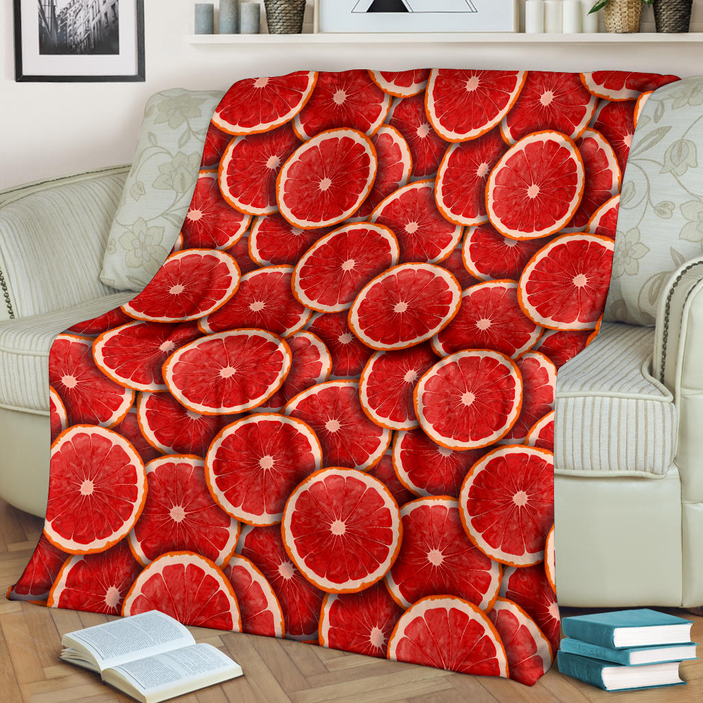 Grapefruit Pattern Print Design GF05 Fleece Blanket