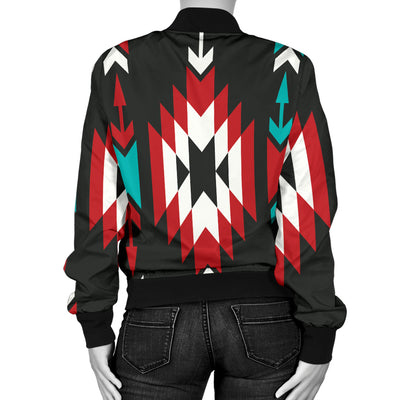 Native Pattern Print Design A08 Women's Bomber Jacket