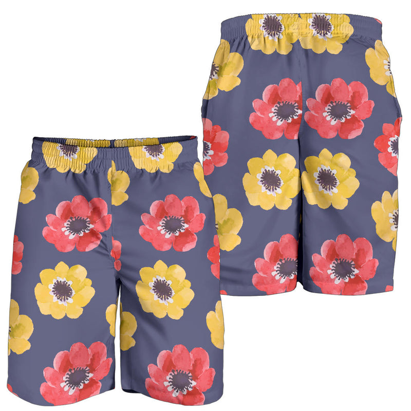 Anemone Pattern Print Design AM010 Mens Shorts