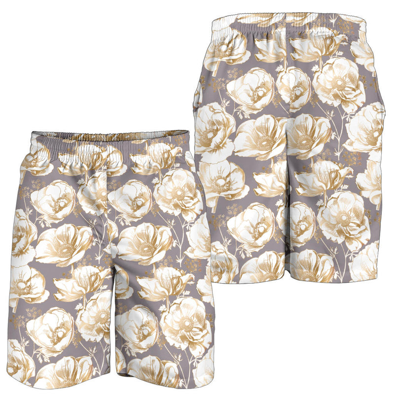 Anemone Pattern Print Design AM05 Mens Shorts