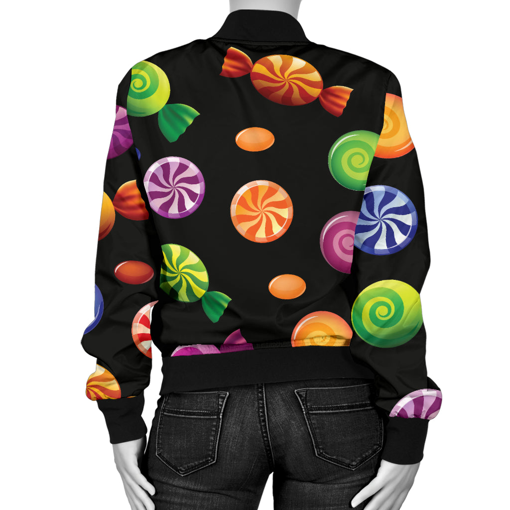 Candy Pattern Print Design 01 Women's Bomber Jacket