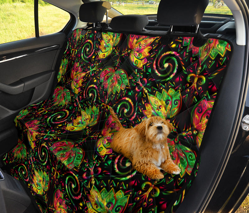 Lotus Boho Pattern Print Design LO09 Rear Dog  Seat Cover