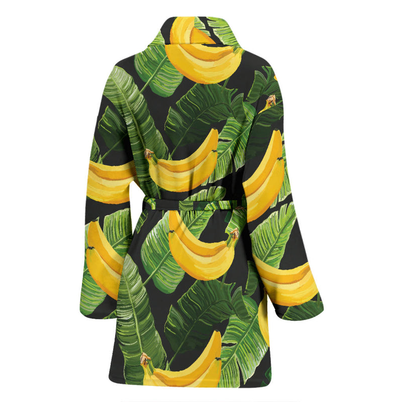 Banana Pattern Print Design BA01 Women Bathrobe