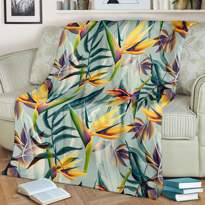 Tropical Flower Pattern Print Design TF022 Fleece Blanket
