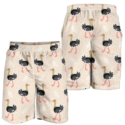 Ostrich Pattern Print Design 02 Mens Shorts