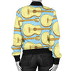 Acoustic Guitar Pattern Print Design 03 Women's Bomber Jacket