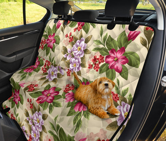 Summer Floral Pattern Print Design SF08 Rear Dog  Seat Cover